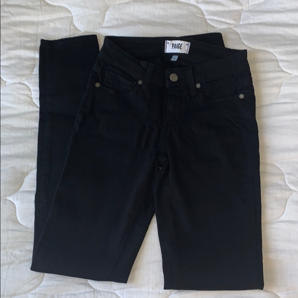 paige black skinny jeans